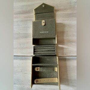Gold Nordstrom Travel Jewelry Case.